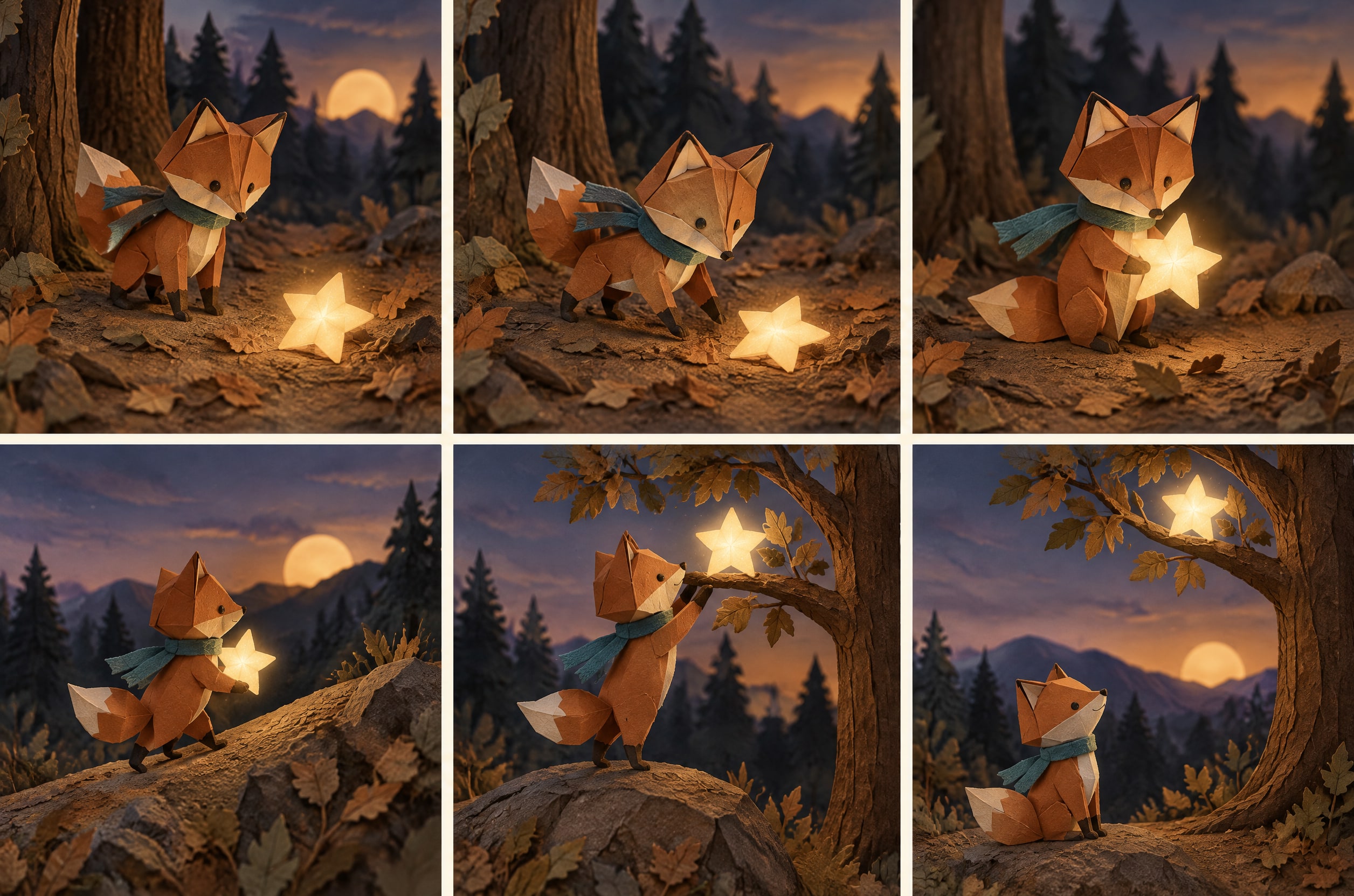Reference image: Paper fox story