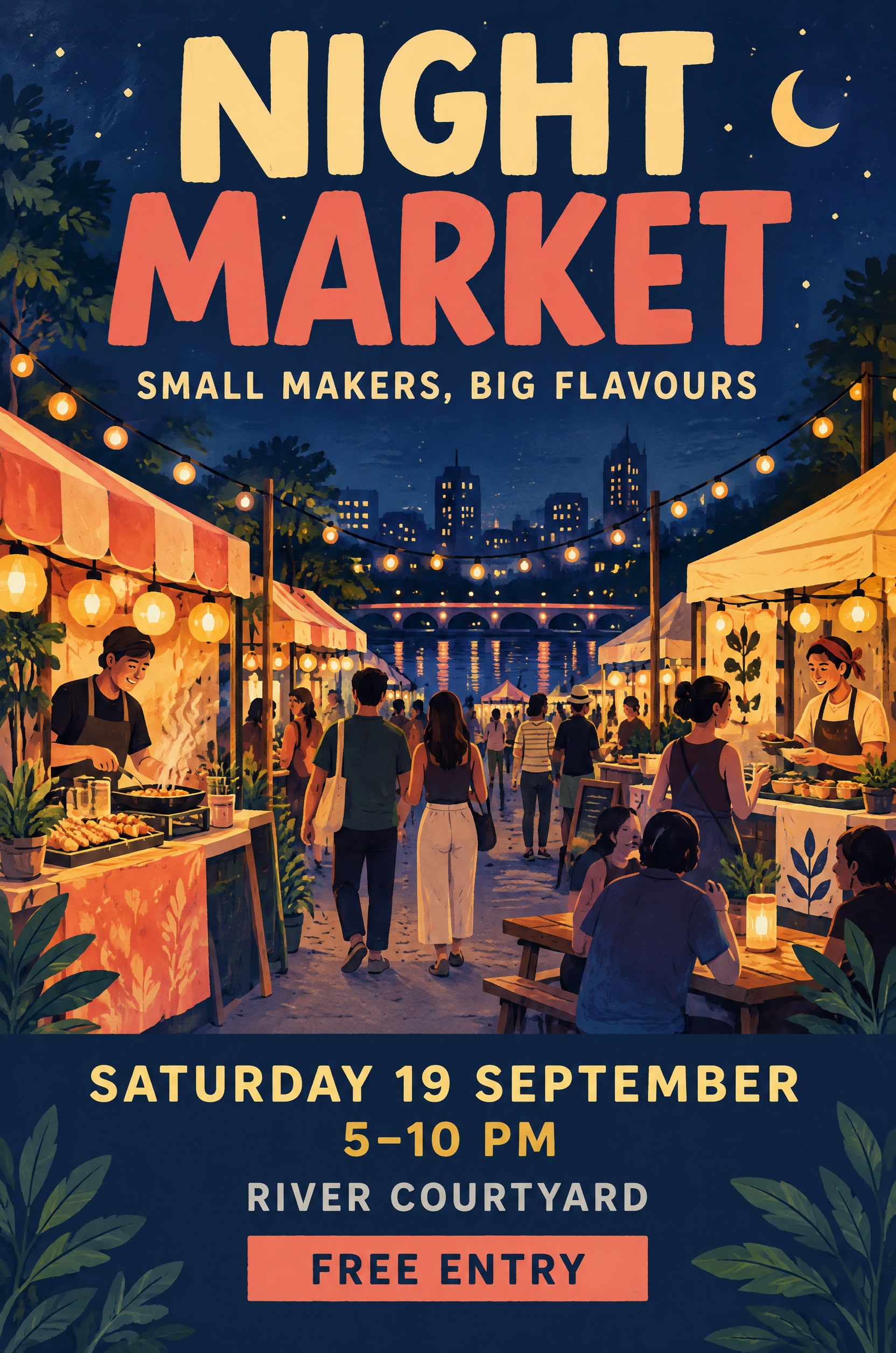 Reference image: Night market poster