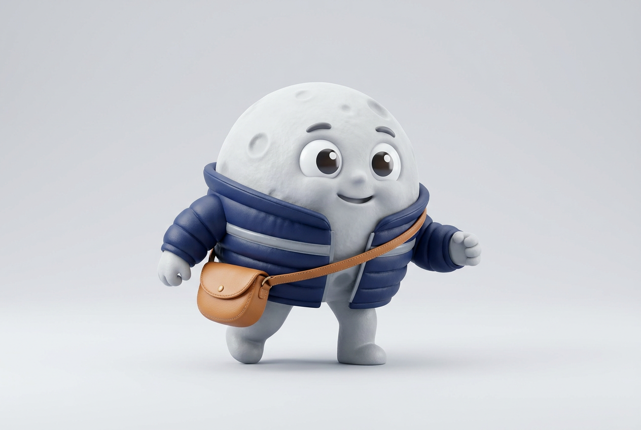 Reference image: Moon courier mascot