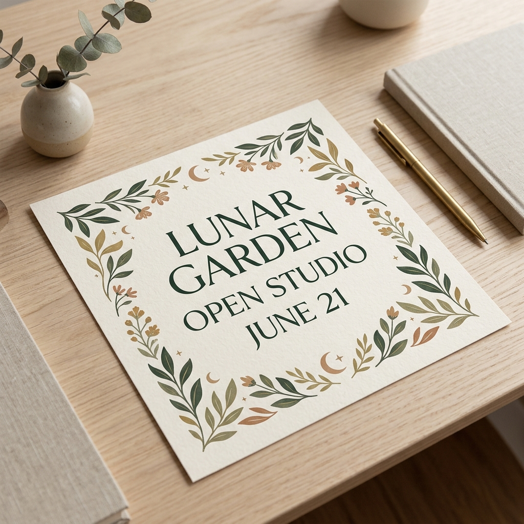 Reference image: Typography invite layout