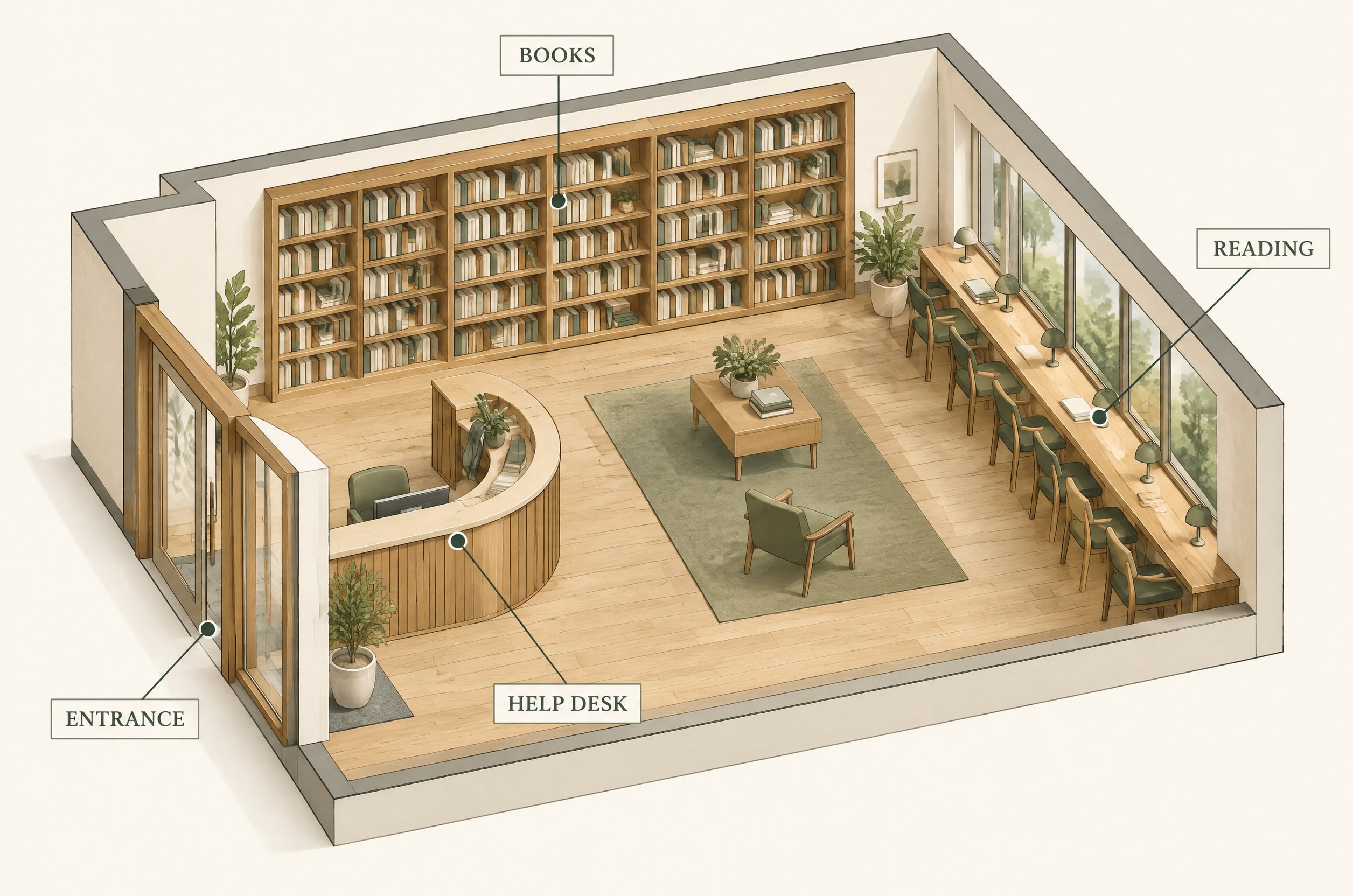 Reference image: Reading room plan