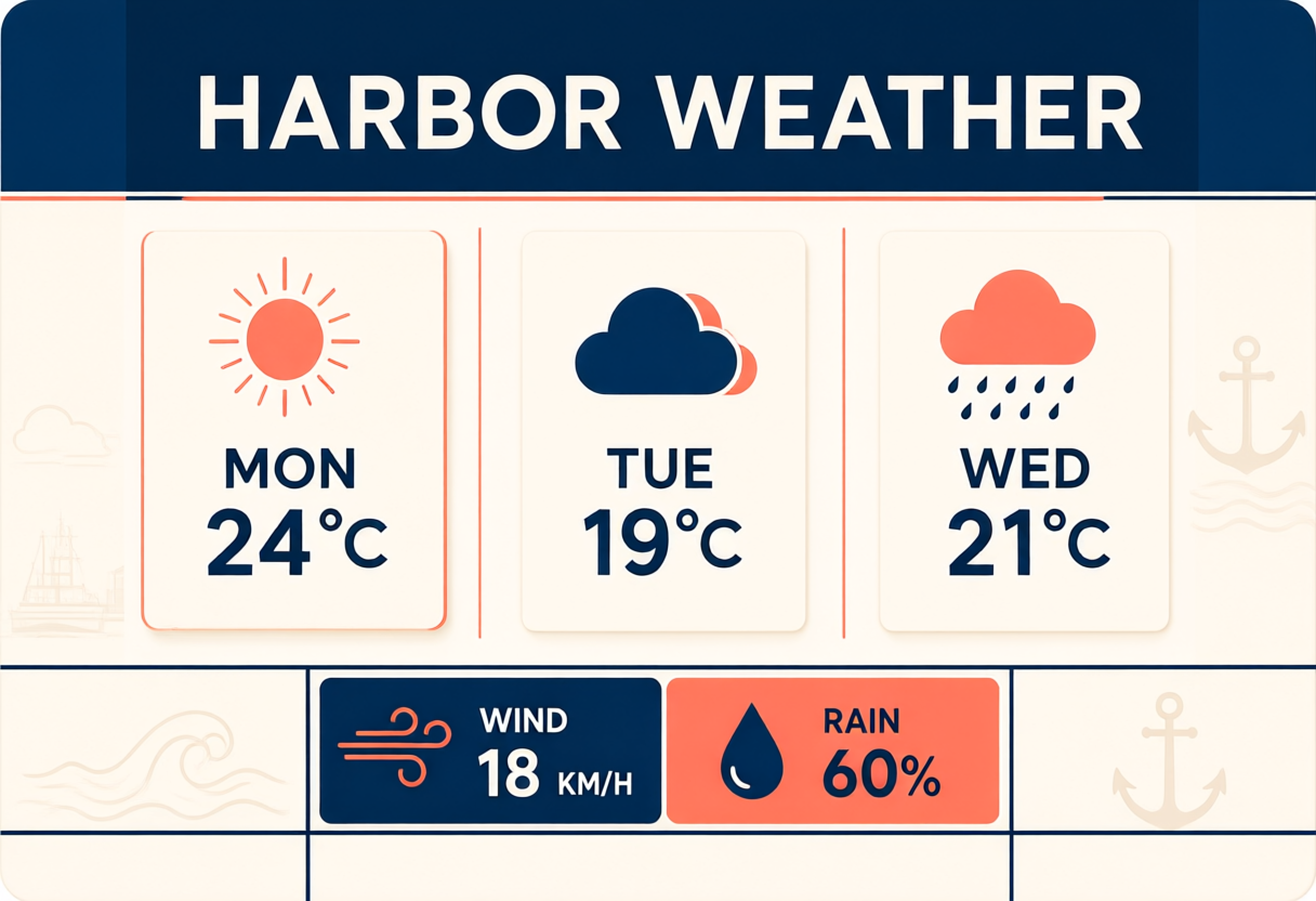 Reference harbor weather card