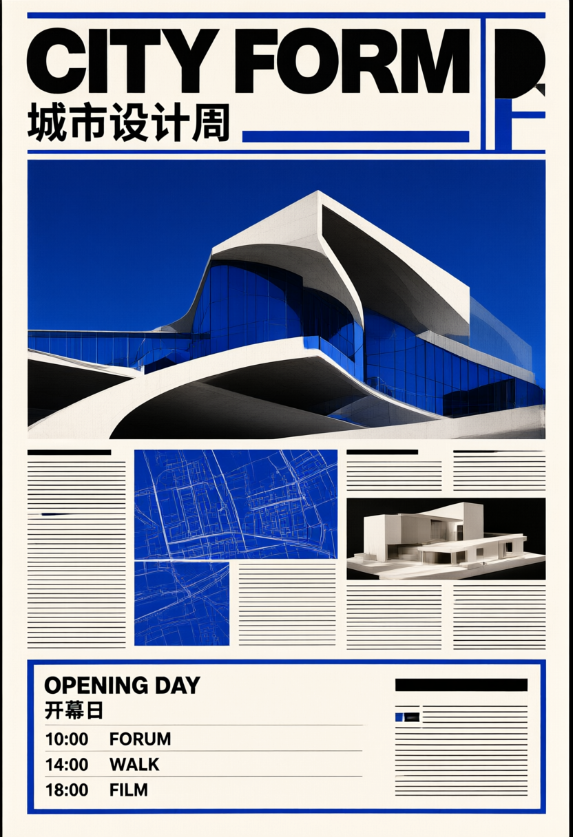 Reference bilingual architecture poster