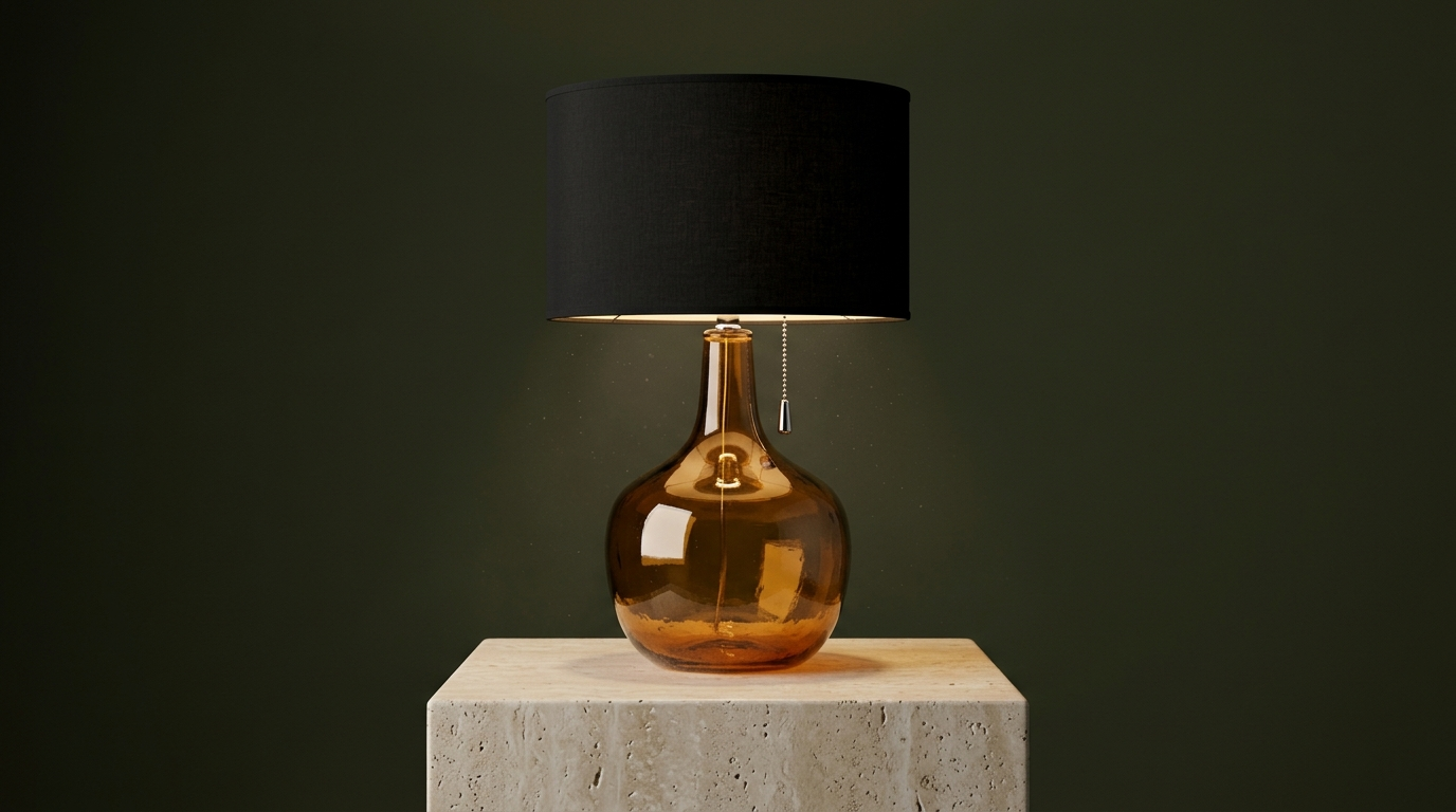 Reference amber glass lamp