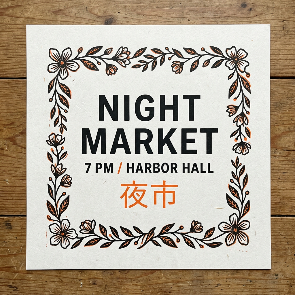 Reference image: Localized market poster