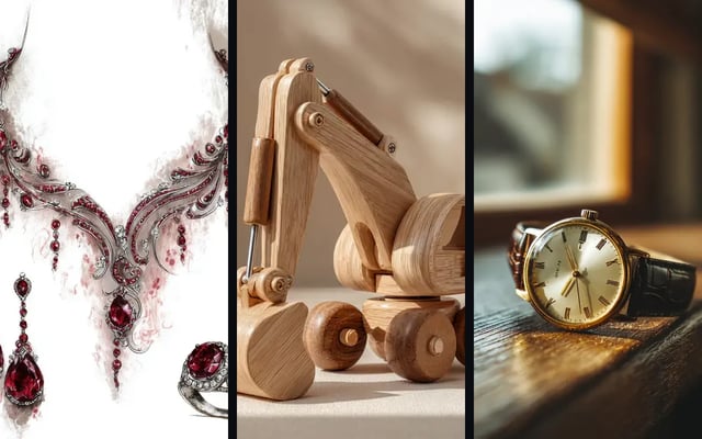 Refined product-style assets presented as finished visual directions