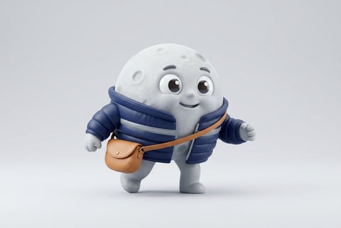 Moon Courier Mascot