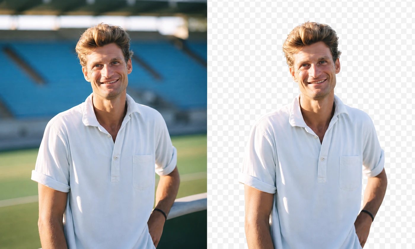 Reference portrait background comparison